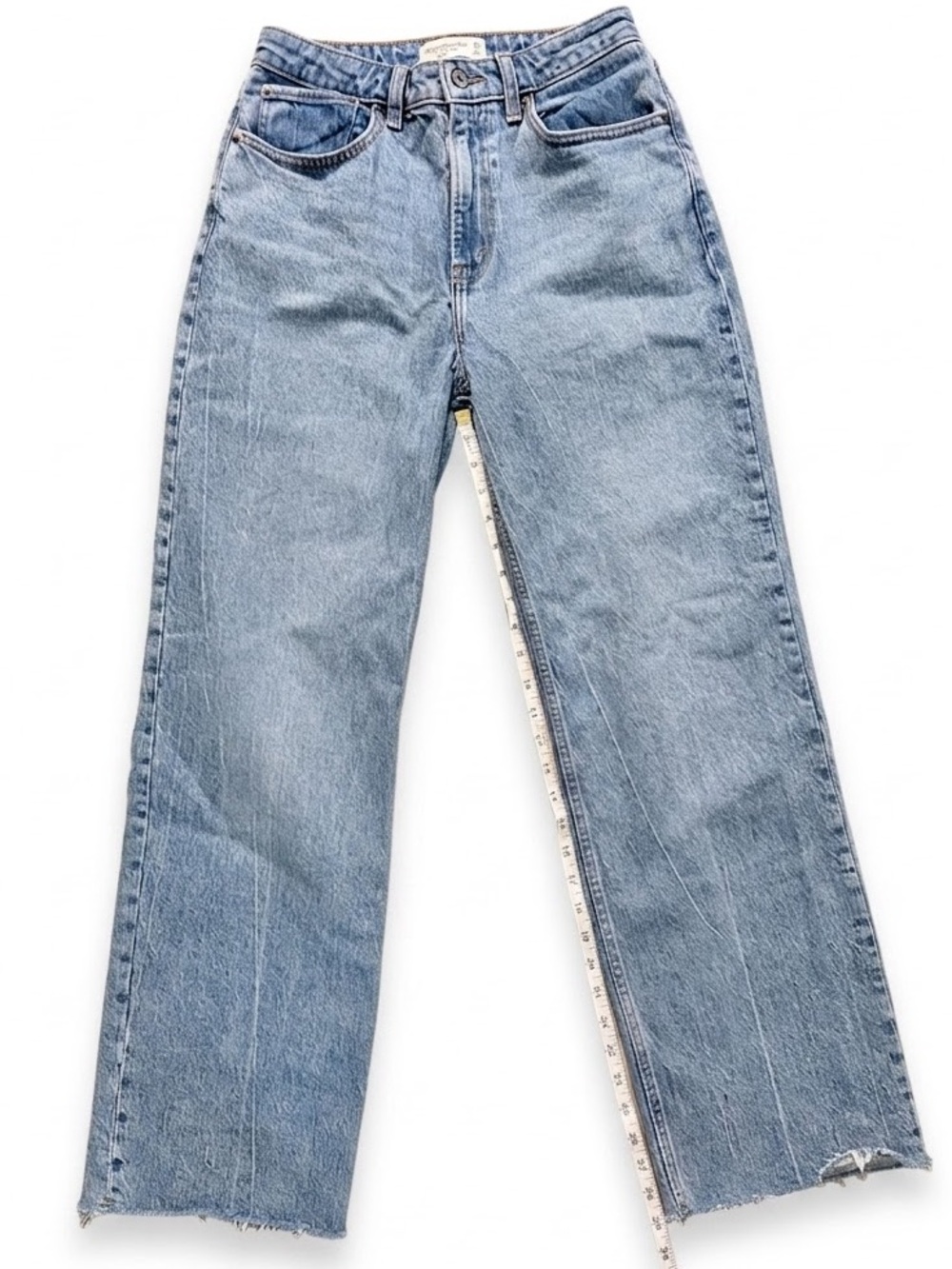 Abercrombie & Fitch Curve Love High Rise '90s Relaxed Jeans 28 / 6R Light Wash - Picture 6 of 8